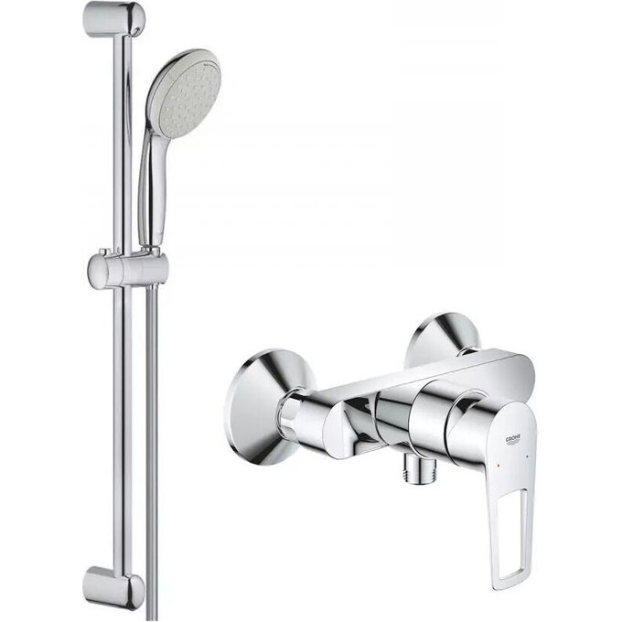 Смеситель для душа Grohe BauLoop New Tempesta Classic (23634001+27598001, с душевым гарнитуром), фото 