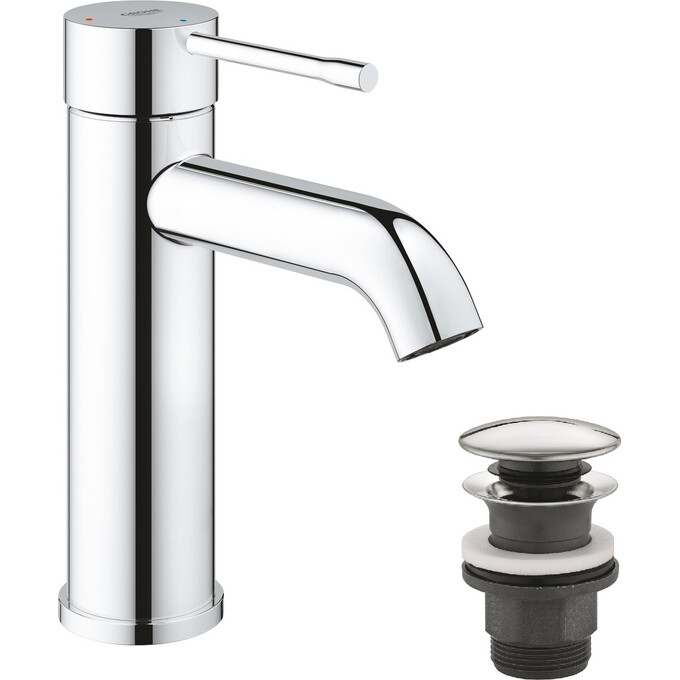 Змішувач для раковини Grohe Essence ColdStart S-Size 24179001 (з донним клапаном), фото 