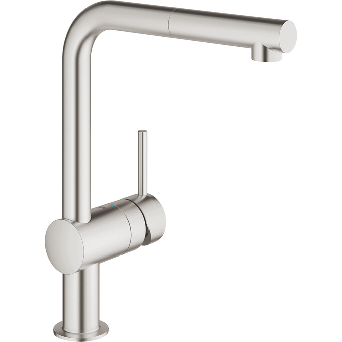 Смеситель для кухни Grohe Vento 30436DC0 (суперсталь, с выдвижной лейкой), Цвет производителя: суперсталь, фото 