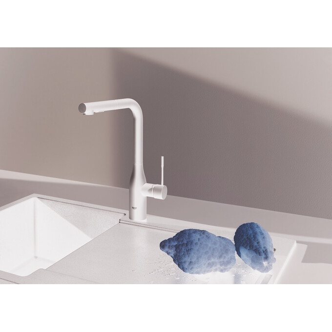 Змішувач для кухні Grohe Essence 30504KF0 (фантомний чорний, з висувною лійкою), Колір виробника: фантомний чорний матовий, фото , изображение 2