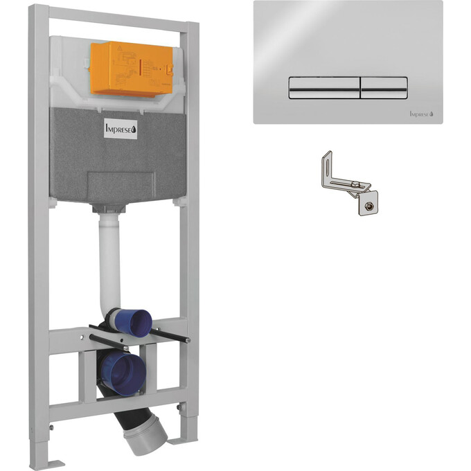 Инсталляция для унитаза 3 в 1 Imprese I-Frame i9120C (c клавишей и креплением к стене), фото 