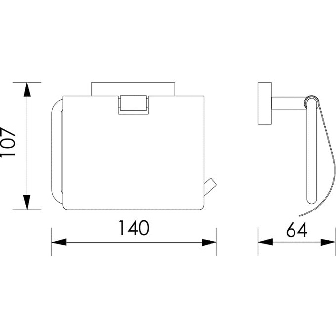 Тримач туалетного паперу Imprese Valtice Chrome 142320 (з кришкою), фото , изображение 2