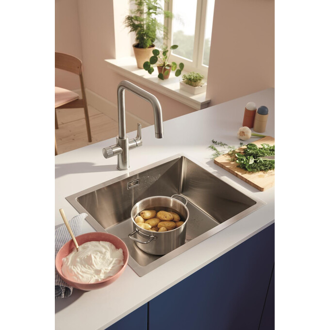 Змішувач для кухні Grohe Blue Pure Start 30595DC0 (суперсталь, з підключенням питної води), Колір виробника: суперсталь, фото , изображение 3