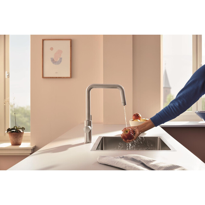 Змішувач для кухні Grohe Blue Pure Start 30595DC0 (суперсталь, з підключенням питної води), Колір виробника: суперсталь, фото , изображение 4