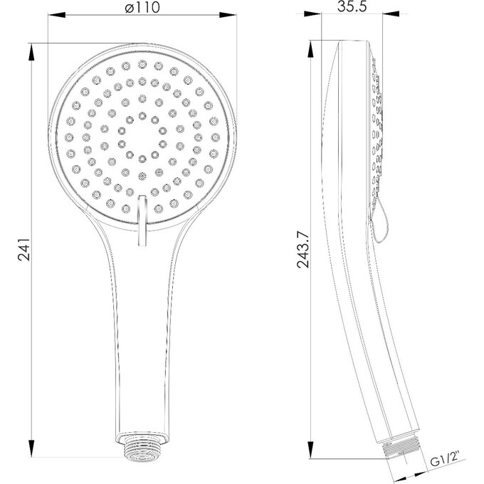 Лейка для душа Imprese Chrome f03600101BD (трехрежимная), фото 2