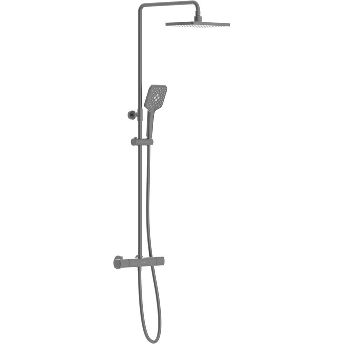 Душевая система с термостатом Imprese Bilovec Black Matt t048S00910SQ (черная матовая), Цвет производителя: черный матовый, фото 