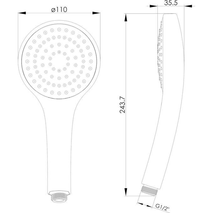 Лейка для душа Imprese Chrome f03600101BC (однорежимная), фото 2