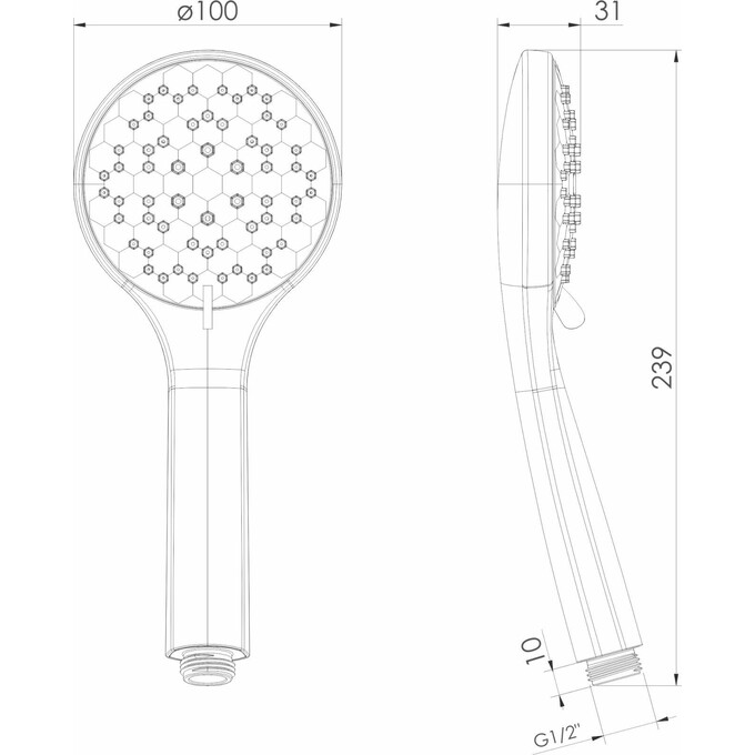 Лейка для душа Imprese Chrome f03600101BA (хром, пятирежимная), Цвет производителя: хром, фото 2