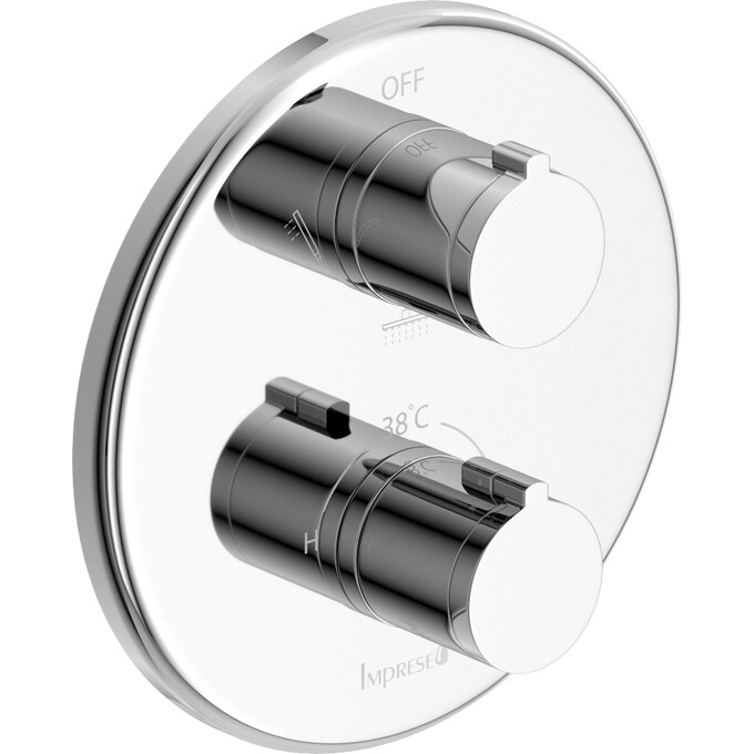 Смеситель скрытого монтажа для ванны с термостатом Imprese Kucera Chrome f04603401AD (хром, внутренняя часть в комплекте), Цвет производителя: хром, фото 