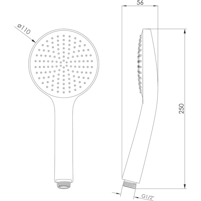 Лійка для душу Imprese LSR-110R Chrome f03600101AN (однорежимна), Колір виробника: білий, фото , изображение 2