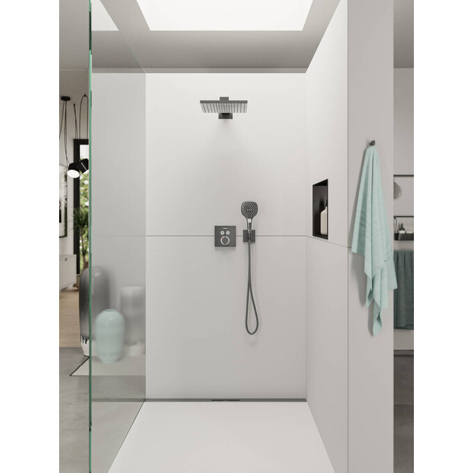 Лейка для душа Hansgrohe Raindance Select E 120 Brushed Black Chrome 26520340 (брашированный черный хром, трехрежимная), Цвет производителя: брашированный черный хром, фото 2