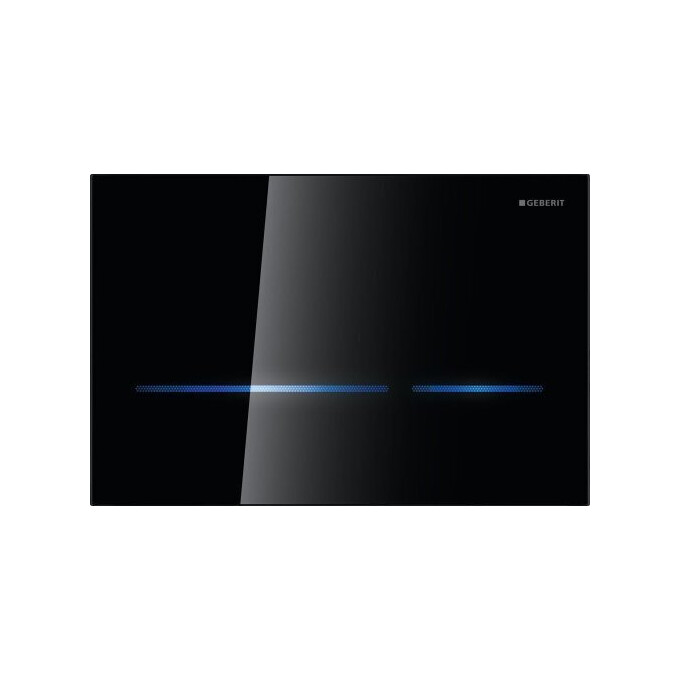 Клавиша смыва Geberit Sigma 80 Black 116.090.SG.6 (черная глянцевая), Цвет производителя: черный глянец, фото 