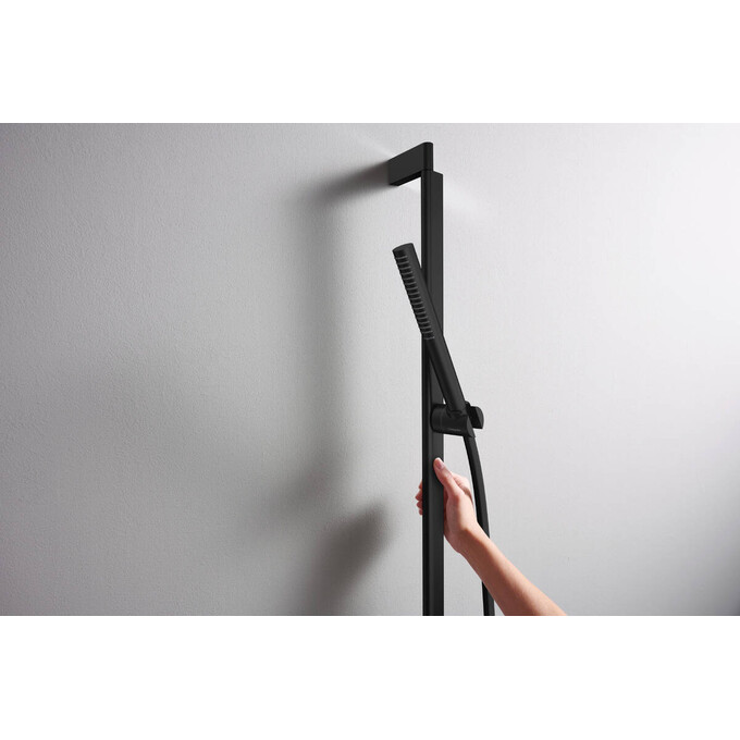 Лейка для душа Hansgrohe Pulsify S Ecosmart+ Black Matt 24126670 (черная матовая, однорежимная), Цвет производителя: черный матовый, фото 5