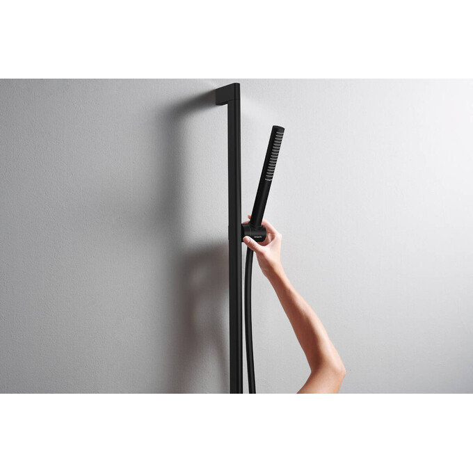 Лейка для душа Hansgrohe Pulsify S Ecosmart+ Black Matt 24126670 (черная матовая, однорежимная), Цвет производителя: черный матовый, фото 6
