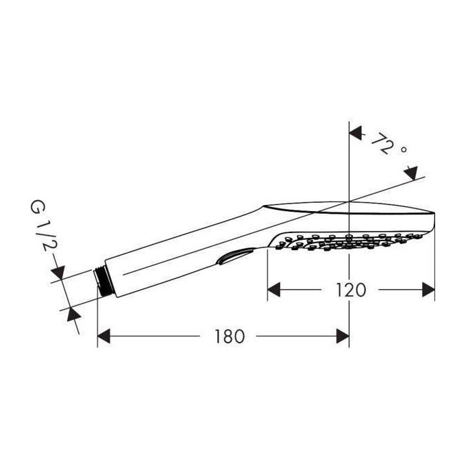 Лейка для душа Hansgrohe Raindance Select E 120 White Matt 26520700 (белая матовая, трехрежимная), Цвет производителя: белый матовый, фото 2