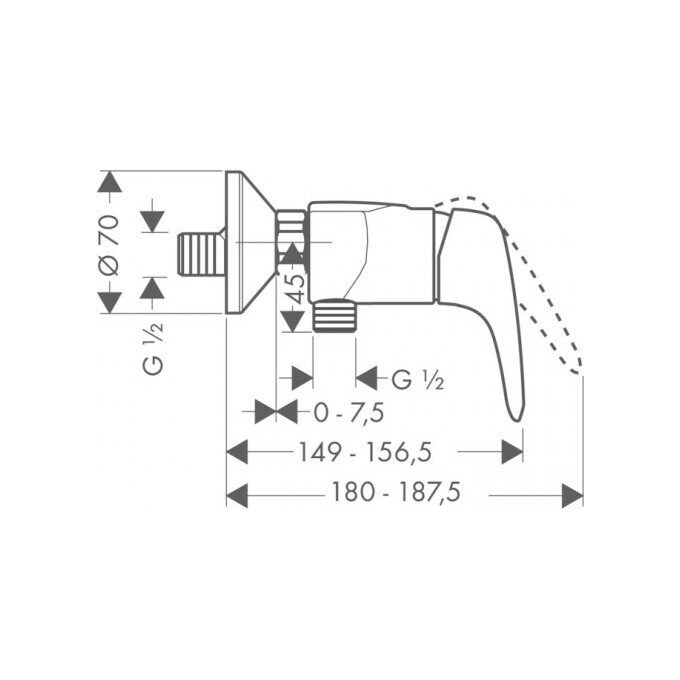 Смеситель для душа Hansgrohe Metris E Chrome 31670000, фото 7