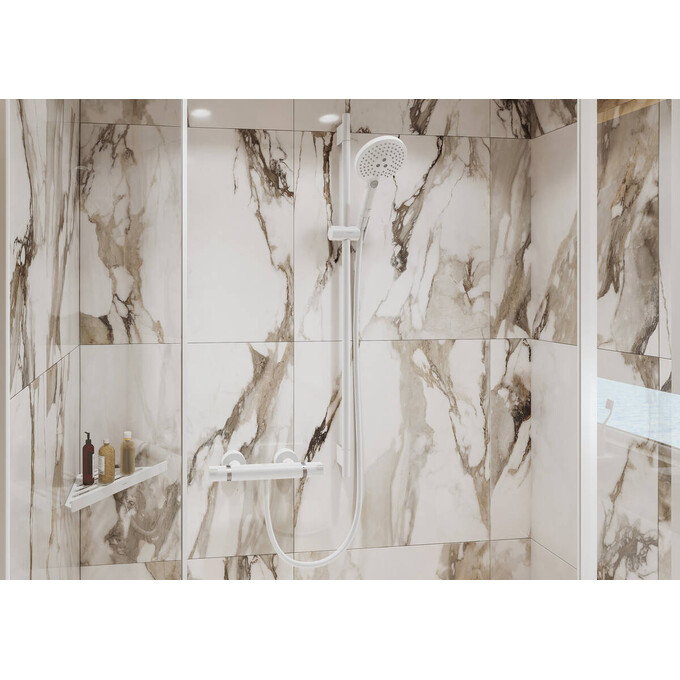 Полка для душа Hansgrohe Addstoris Matt White 41741700 (белая матовая, угловая), Цвет производителя: белый матовый, фото 2