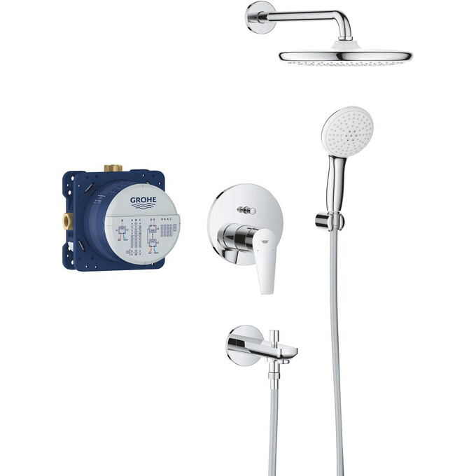 Душева система Grohe BauEdge & Tempesta 250 25291000 (прихованого монтажу, з виливом), фото , изображение 2