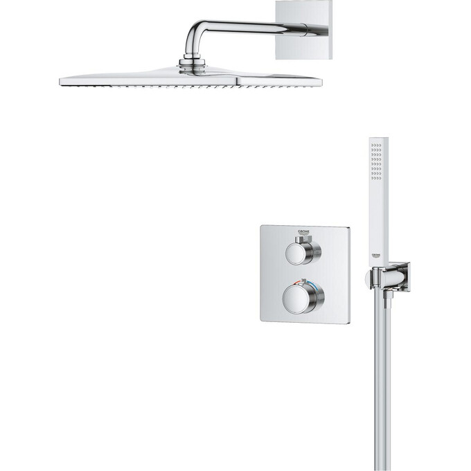 Душевая система с термостатом Grohe Grohtherm Rainshower Mono 310 Cube 34870000 (скрытого монтажа), фото 3