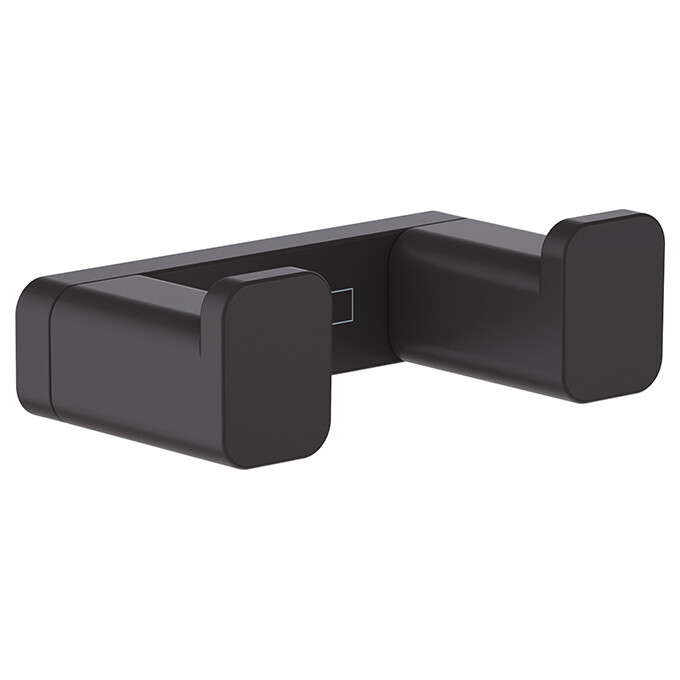 Крючок для ванной Hansgrohe Addstoris Black Matt 41755670 (черный матовый, двойной), Цвет производителя: черный матовый, фото 