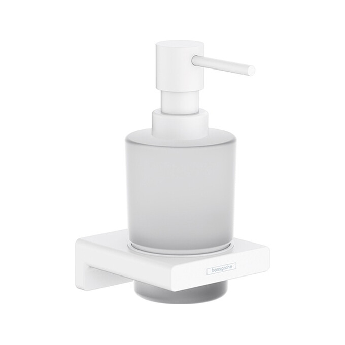 Дозатор для жидкого мыла Hansgrohe AddStoris White Matt 41745700 (белый матовый, настенный), Цвет производителя: белый матовый, фото 