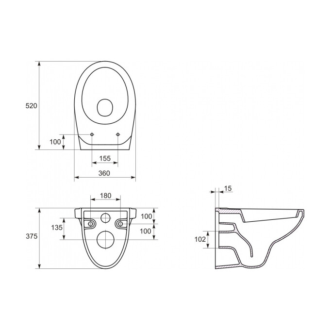 Унитаз Cersanit Delfi K11-0021 (без сиденья), фото 6