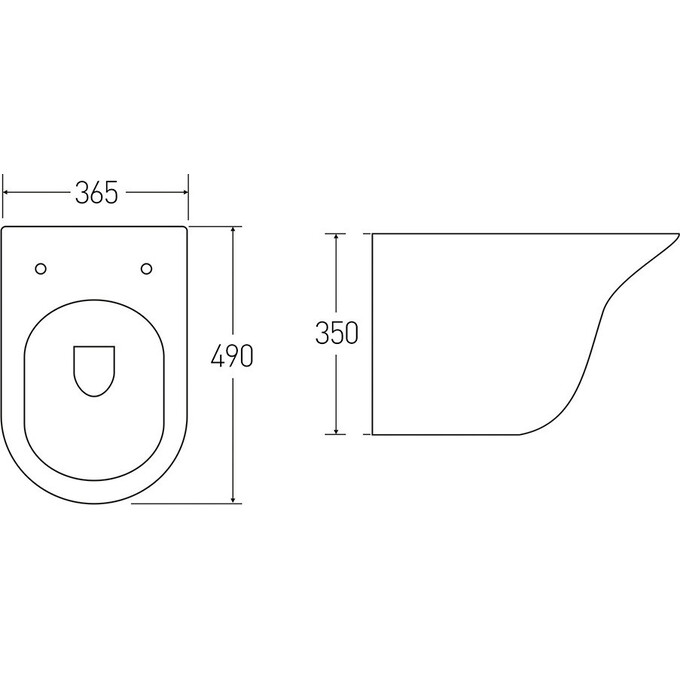 Комплект унитаз подвесной Volle Avila Rimless 13-66-051 + биде подвесное Volle Avila 13-66-052, фото 6
