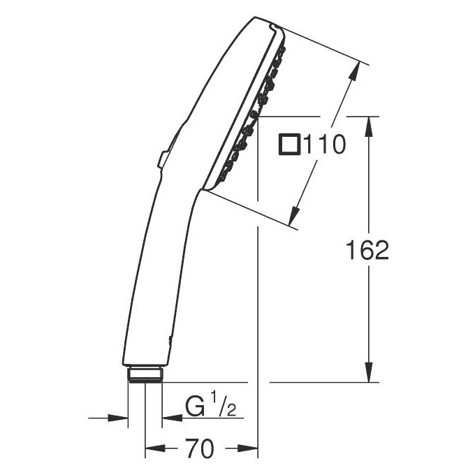 Лійка для душу Grohe Tempesta 110 Cube 27572003 (трирежимна), фото , изображение 10