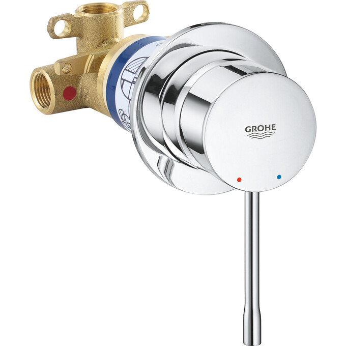 Змішувач прихованого монтажу Grohe Essence 29197000 (внутрішня частина в комплекті), Колір виробника: хром, фото 