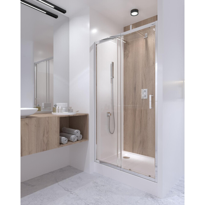 Душевая дверь Qtap Taurus Chrome TAUCRM20111C6 (108 см, левосторонняя, стекло прозрачное, профиль хром), фото 2