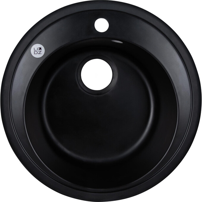 Кухонна мийка Lidz D510/200 ANT-15 Anthracite LIDZANT15D510200 (антрацит, 51x51 см, з сифоном), фото 
