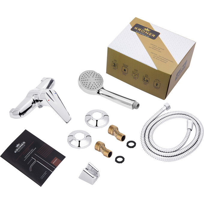 Смеситель для душа Kroner KRP Odra C050 (с лейкой и шлангом), фото 7
