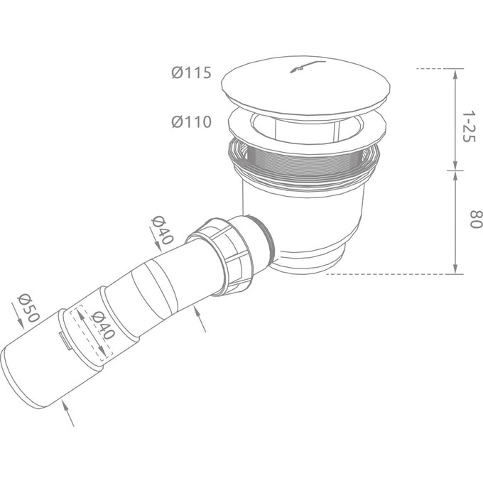 Сифон для душового піддону Radaway 690P, фото , изображение 3