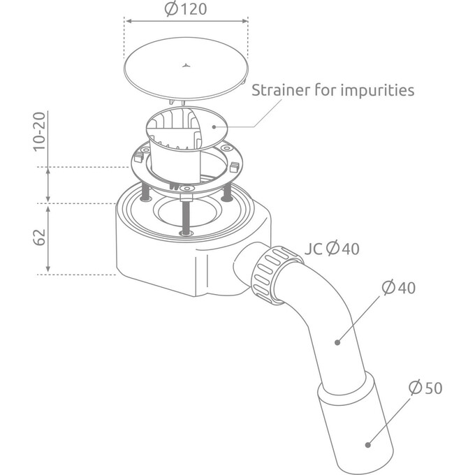 Сифон для душового піддону Radaway R500, фото , изображение 2