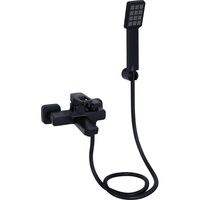 Смеситель для ванны Lidz Wawel 006 Black Matt LDWAW006BLA45393 (черный матовый, с лейкой и шлангом), Цвет производителя: черный матовый, фото 