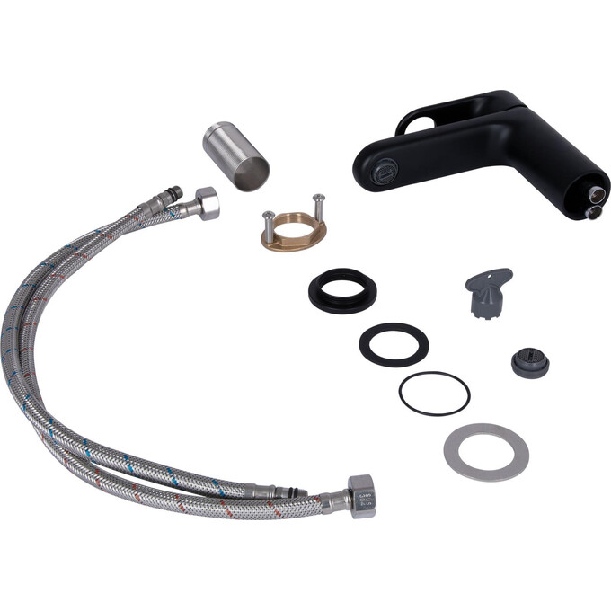 Смеситель для умывальника Qtap Jay Black Matt QTJAY270BLM45545 (черный матовый), Цвет производителя: черный матовый, фото 3