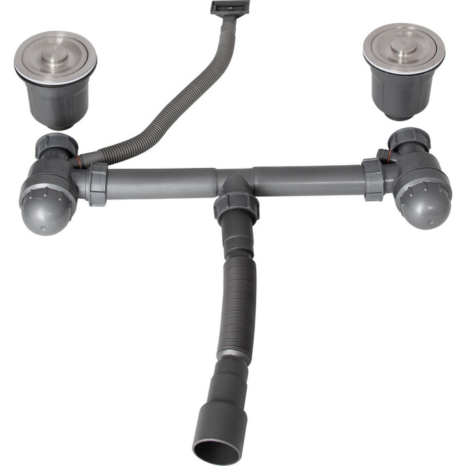 Мийка для кухні Lidz Handmade H7843 Brushed Black LDH7843BPVD45586 (78x43 см, брошована чорна, 3.0/1.0 мм, з сифоном і дозатором), фото , изображение 7