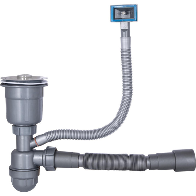 Мойка для кухни Lidz Handmade H6350L Brushed Steel LDH6350BRUL45588 (63x50 см, брашированная сталь, 3.0/1.0 мм, с сифоном и дозатором), Доступные размеры: 63 x 50 L, Цвет производителя: брашированная нержавеющая сталь, фото 7