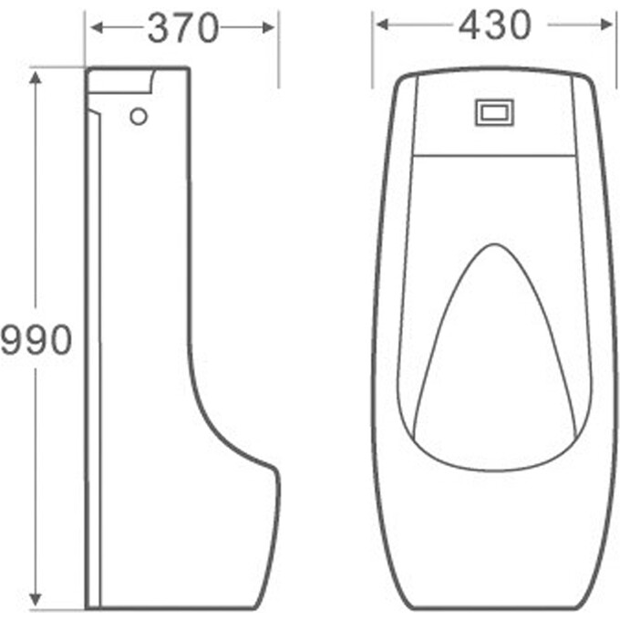 Писсуар напольный Qtap Scorpio QT1488101HW (сенсорный), фото 16