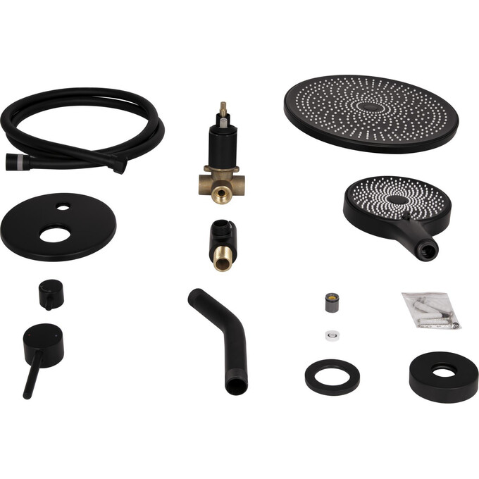 Душевая система Qtap Scorpio Black Matt QTSCO113BLM45897 (черная матовая, скрытого монтажа), Цвет производителя: черный матовый, фото 11