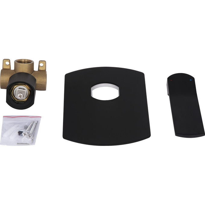 Смеситель скрытого монтажа для душа Qtap Slavonice Black Matt QTSLA267BLM45903 (черный матовый, внутренняя часть в комплекте), фото 4