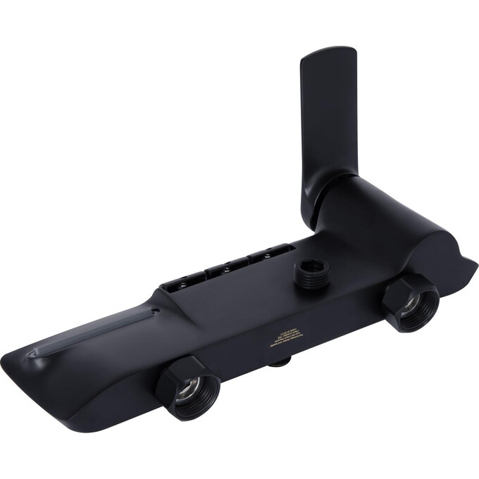 Душевая система Qtap Slavonice Black Matt QTSLA111BLM45906 (черная матовая, с изливом, каскад), Цвет производителя: черный матовый, фото 9