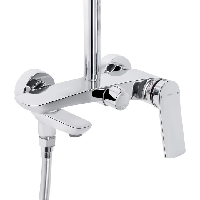 Душевая система Qtap Slavonice Chrome QTSLA111CRM45909 (хром, с изливом), Цвет производителя: хром, фото 2