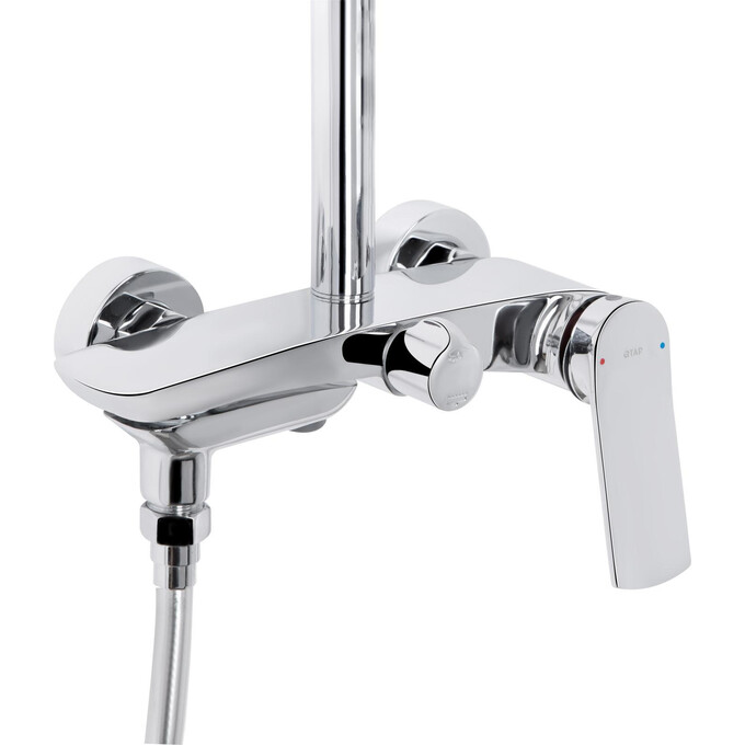 Душевая система Qtap Slavonice Chrome QTSLA111CRM45909 (хром, с изливом), Цвет производителя: хром, фото 3