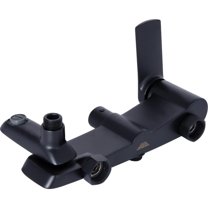 Душевая система Qtap Slavonice Black Matt QTSLA111BLM45911 (черная матовая, с изливом), Цвет производителя: черный матовый, фото 10