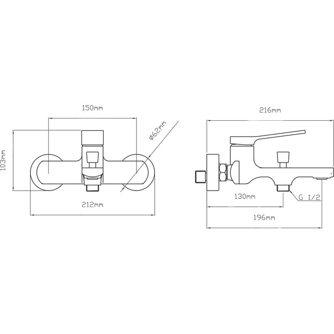 Змішувач для ванни Qtap Slavonice Black Matt QTSLA259BLM45918 (чорний матовий), фото , изображение 8