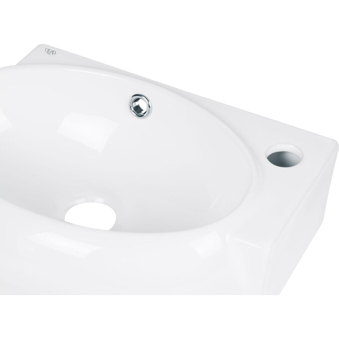 Умывальник Qtap Leo White Glossy QT11111008LW (42x28 см, белый глянцевый), Доступные размеры: 42 x 28 R, фото 4