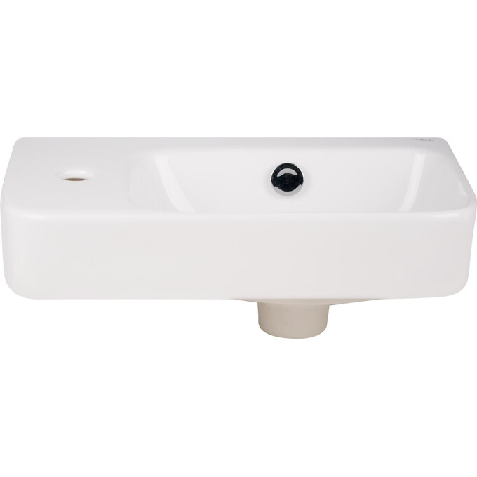 Умывальник Qtap Tern White Glossy QT1711H02RW (45x25 см, белый глянцевый), Доступные размеры: 45 x 25 L, фото 2