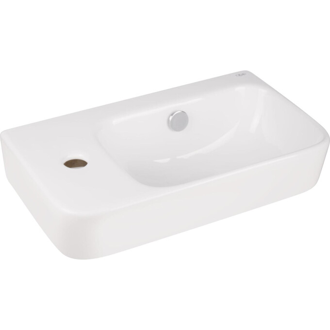 Умывальник Qtap Tern White Glossy QT1711H02RW (45x25 см, белый глянцевый), Доступные размеры: 45 x 25 L, фото 3