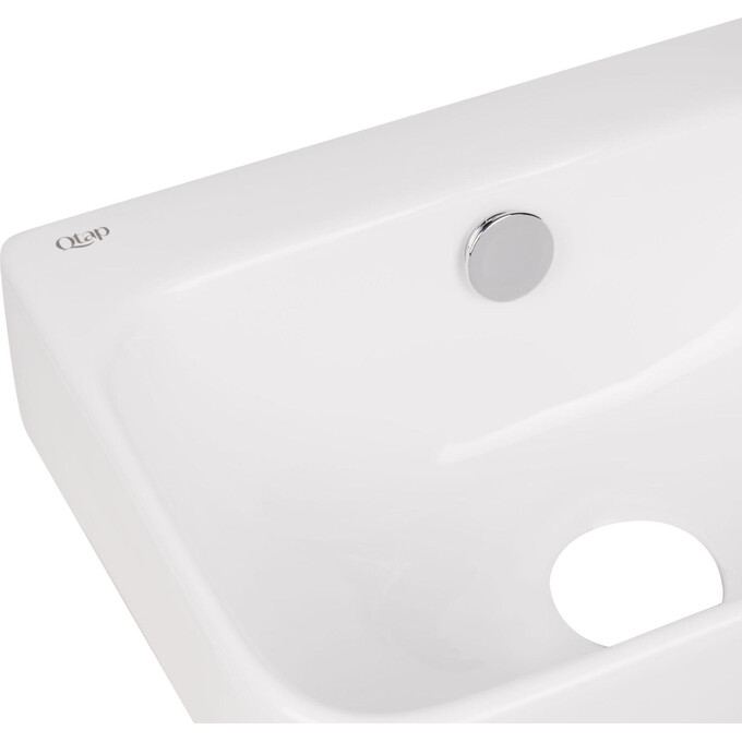 Умывальник Qtap Tern White Glossy QT1711H02LW (45x25 см, белый глянцевый), Доступные размеры: 45 x 25 R, фото 4